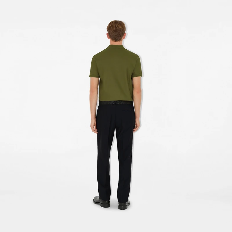 Cotton Polo Shirt in Olive green - Men | Burberry® Official