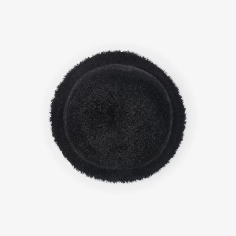 Knight Stamp Faux Fur Bucket Hat in Black - Men | Burberry® Official