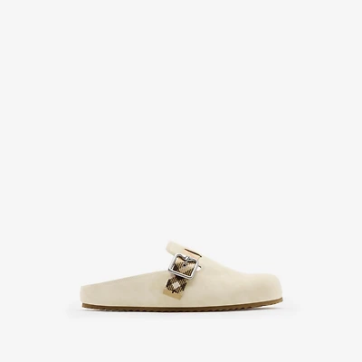 Suede Urchin Clogs in Bake - Women | Burberry® Official