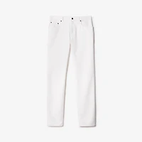 Slim Jeans in Chalk white - Men, Cotton | Burberry® Official