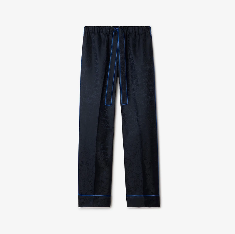 Sunflower Silk Pyjama Trousers in Silhouette black - Men | Burberry® Official