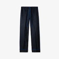 Sunflower Silk Pyjama Trousers in Silhouette black - Men | Burberry® Official