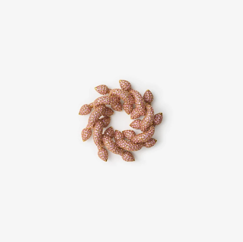 Spear Pavé Chain Ring in Gold/pink - Women | Burberry® Official