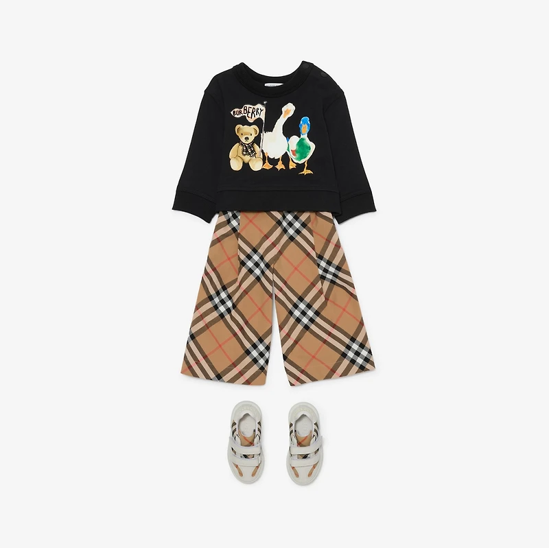 Thomas Bear and Friends Cotton Sweatshirt in Black | Burberry® Official