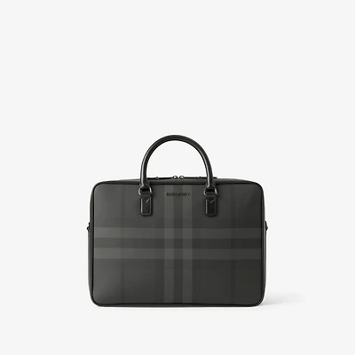 Ainsworth Briefcase in Charcoal grey - Men, Canvas | Burberry® Official