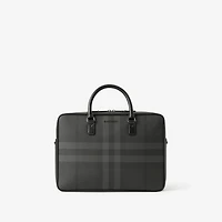 Ainsworth Briefcase in Charcoal grey - Men, Canvas | Burberry® Official
