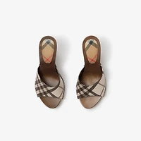 Check Potter Mules in Light beige - Women | Burberry® Official