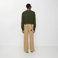 Cotton Canvas Workwear Trousers in Hebden brown - Men | Burberry® Official
