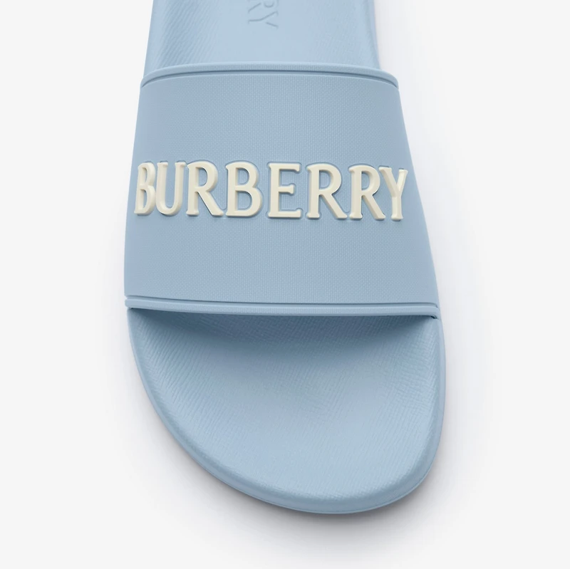 Logo Slides in Sunbleached blue/dove white - Women | Burberry® Official
