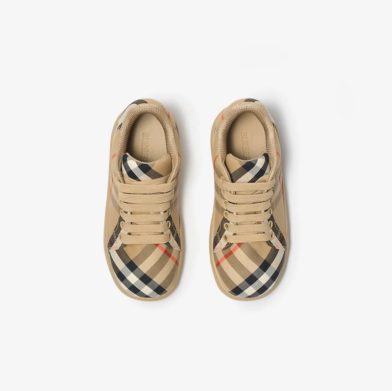 Check Sneakers in Sand beige - Children | Burberry® Official