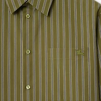 Regular Fit Striped Cotton Shirt in Wreath green - Men | Burberry® Official