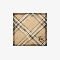 Watercolour Check Silk Scarf in Sand beige | Burberry® Official