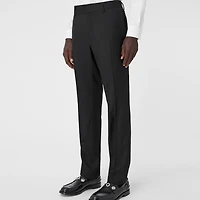 Slim Fit Wool Tailored Trousers in Black - Men | Burberry® Official