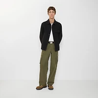 Wool Overshirt in Black/sand beige - Men | Burberry® Official
