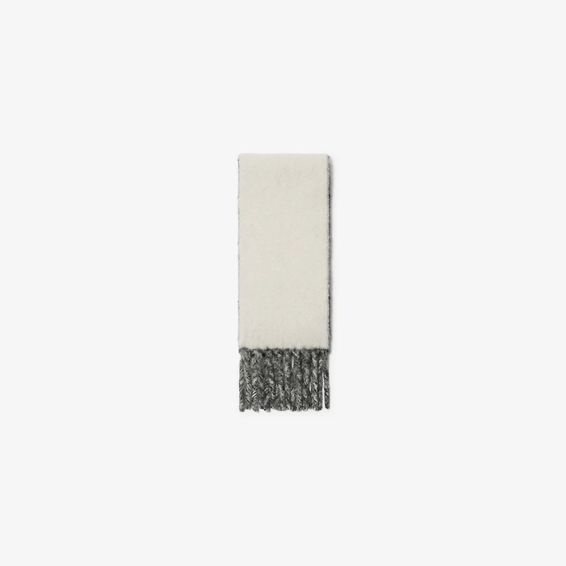 Reversible Logo Alpaca Wool Blend Scarf in Black | Burberry® Official