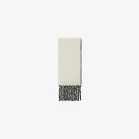 Reversible Logo Alpaca Wool Blend Scarf in Black | Burberry® Official