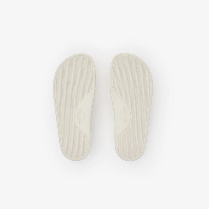 Logo Slides in Sandy beige/candyfloss pink - Women | Burberry® Official