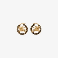 EKD Pavé Hoop Earrings in Gold/black - Women | Burberry® Official
