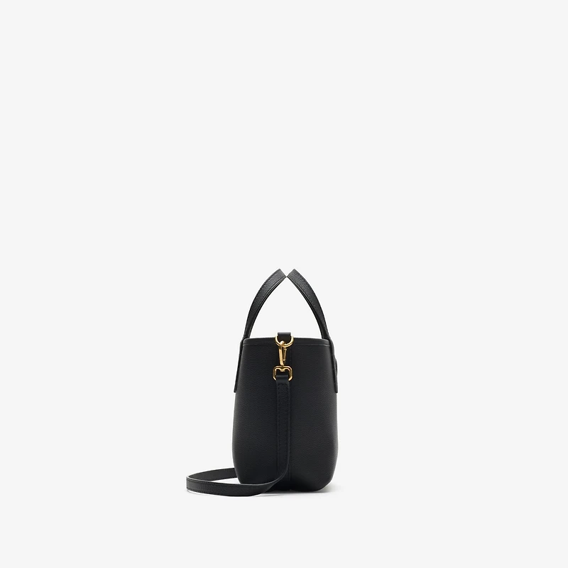 Mini Reversible Bloomsbury Tote​ in Black/calico beige - Women | Burberry® Official