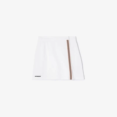 Icon Stripe Stretch Cotton Skort in
