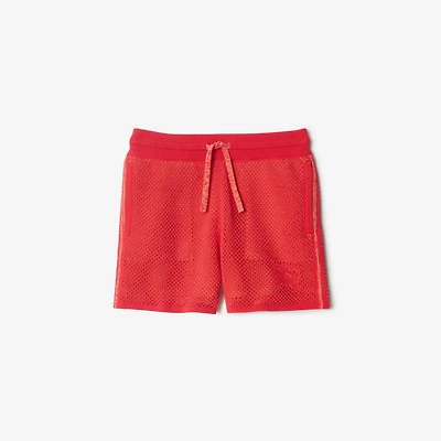 Cotton Nylon Mesh Shorts in Pillar | Burberry® Official