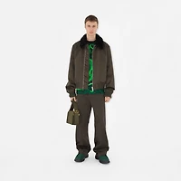 Trench Crossbody Bag in Olive - Men, Cotton Gabardine | Burberry® Official