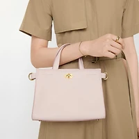 Mini Cotswolds Tote in Cameo pink - Women, Leather | Burberry® Official