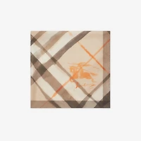 Watercolour Check Silk Scarf in Birch | Burberry® Official