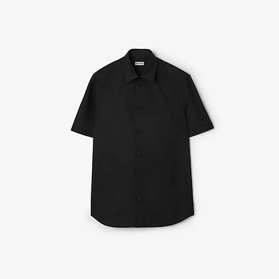 Cotton Shirt in Black - Men | Burberry® Official
