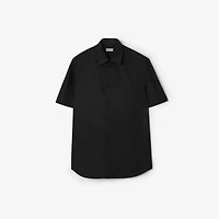 Cotton Shirt in Black - Men | Burberry® Official