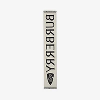Logo Wool Scarf in Black/calico | Burberry® Official