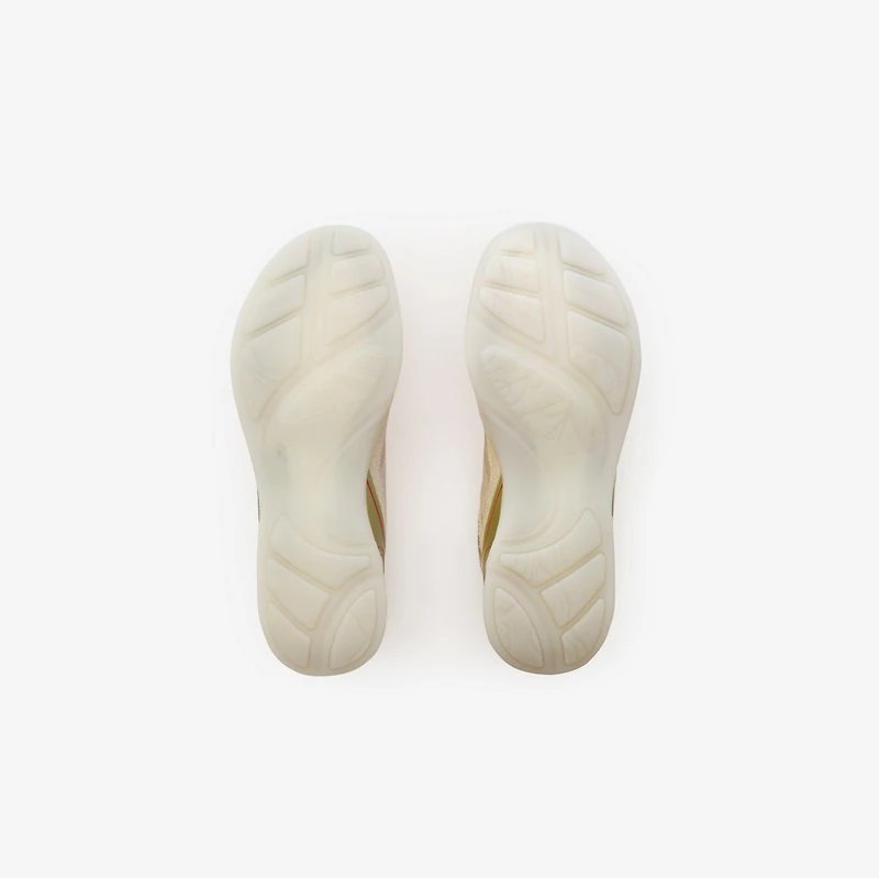 Check Matrix Sport Sneakers in Gold/clam beige - Men | Burberry® Official