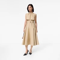 Cotton Poplin Midi Dress in Harvest beige - Women | Burberry® Official