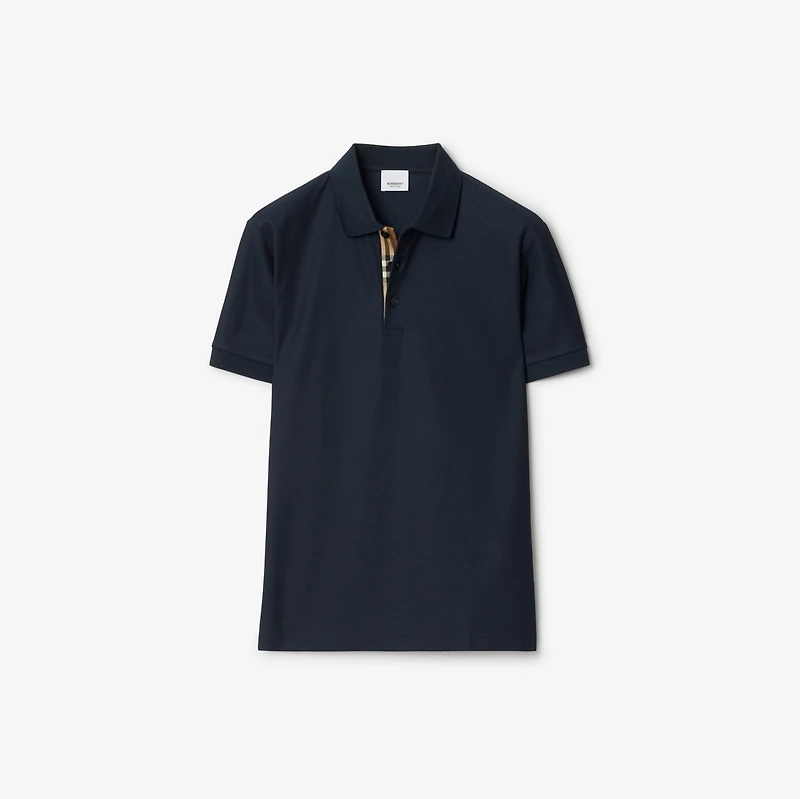 Cotton Polo Shirt in Navy black - Men | Burberry® Official