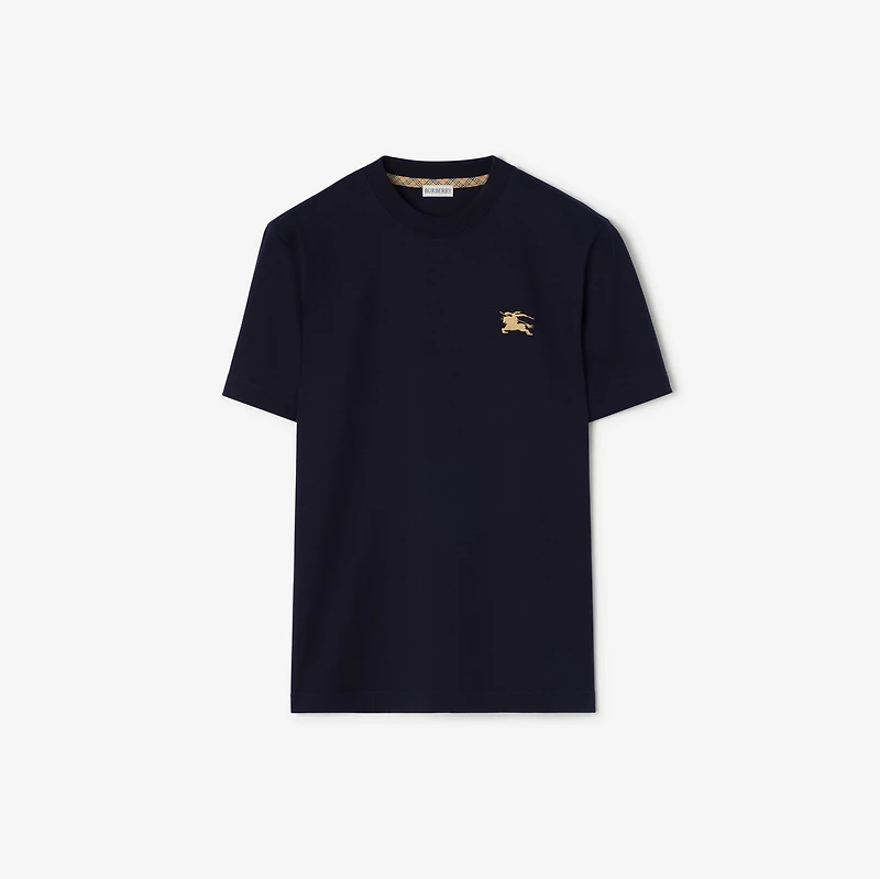Knight Cotton T-shirt in Navy - Men | Burberry® Official
