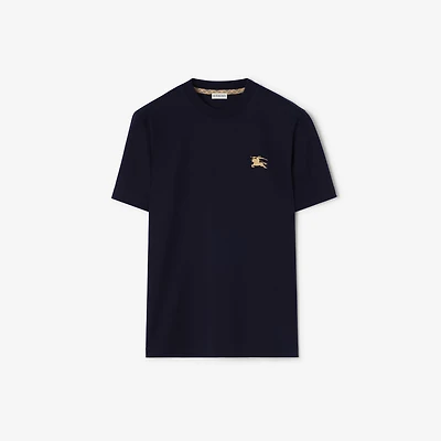 Knight Cotton T-shirt in Navy - Men | Burberry® Official