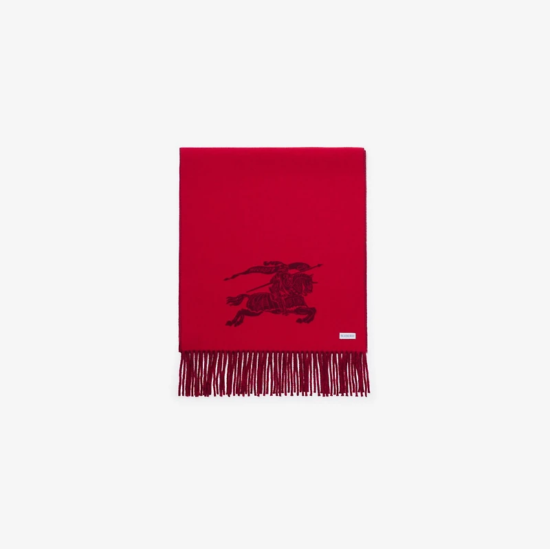 Reversible EKD Cashmere Scarf in Oxblood red | Burberry® Official