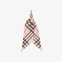 Check Silk Scarf Charm in Pink - Women | Burberry® Official