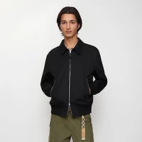 Gabardine Harrington Jacket in Black - Men | Burberry® Official