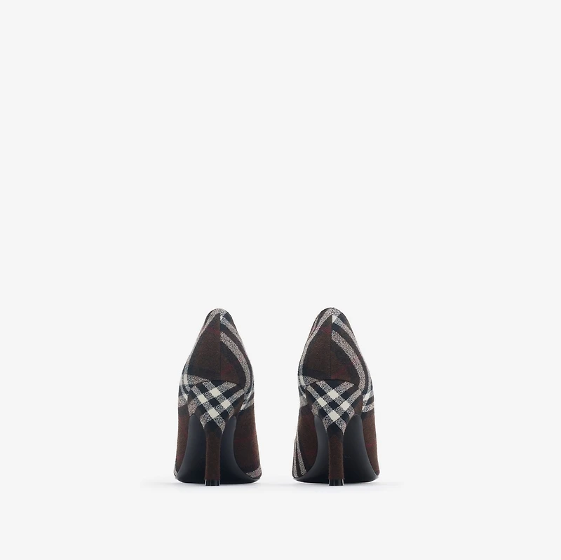 Check Dame Pumps​ in Mahogany - Women | Burberry® Official