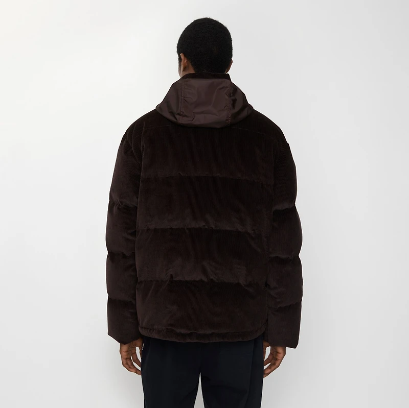 Corduroy Snowdon Puffer Jacket in Clove brown - Men, Nylon | Burberry® Official