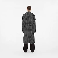 Long Silk Trench Coat in Silver/black - Men | Burberry® Official
