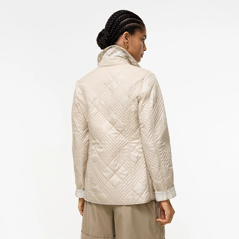 Quilted Nylon Fernleigh Jacket in Stone beige - Women | Burberry® Official