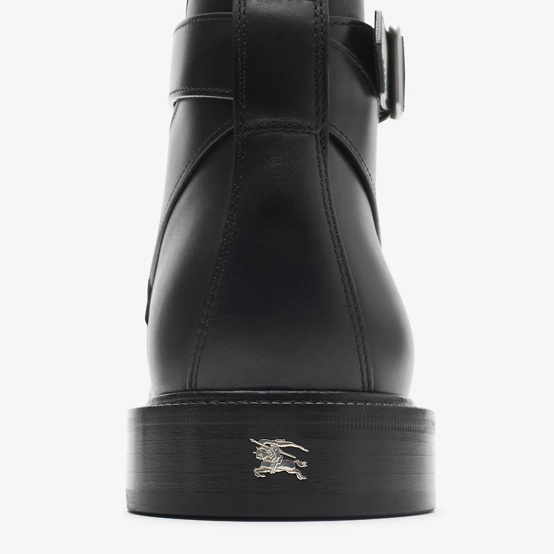 Leather Manor Jodhpur Boots in Black - Men | Burberry® Official