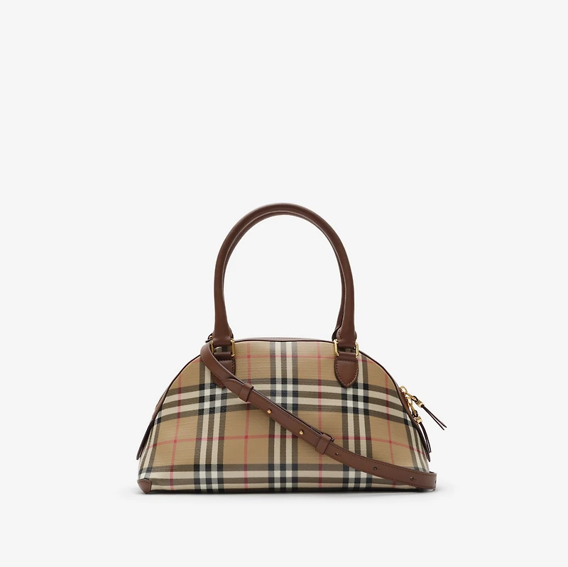 Small Check Bag in Archive beige - Women, Cotton | Burberry® Official