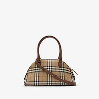 Small Check Bag in Archive beige - Women, Cotton | Burberry® Official
