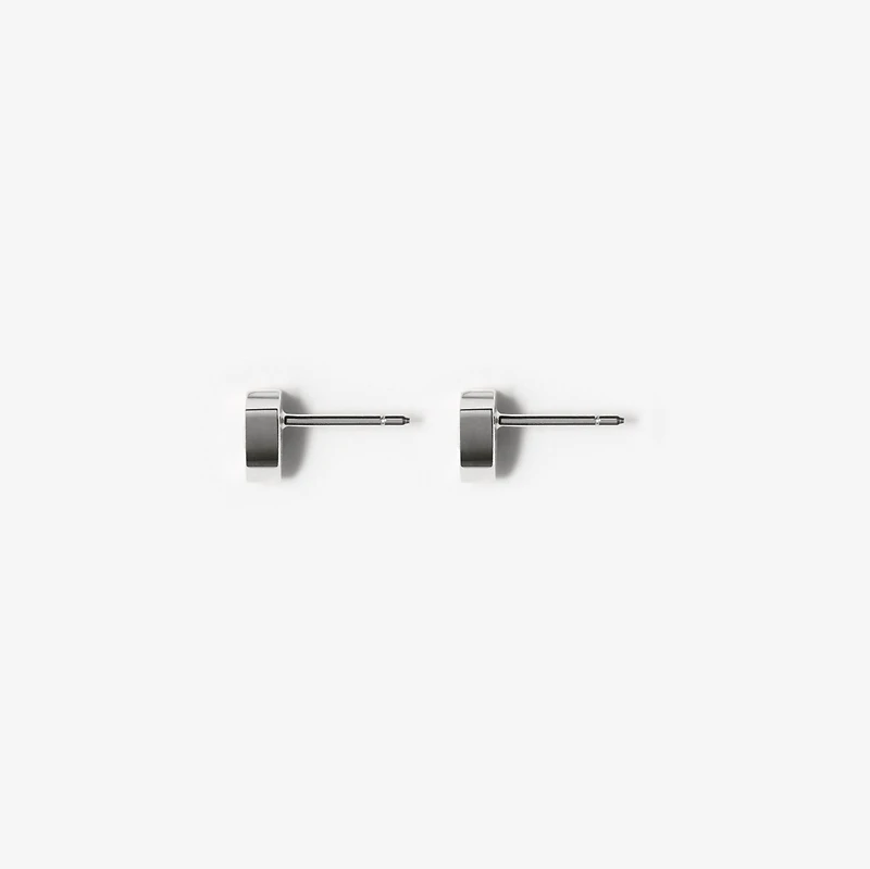 Shield Stud Earrings in Silver - Women | Burberry® Official