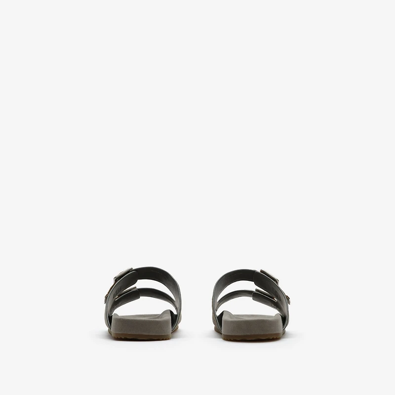 Check Suede Urchin Sandals in Chino grey - Men | Burberry® Official