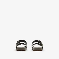 Check Suede Urchin Sandals in Chino grey - Men | Burberry® Official