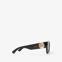 EKD Rectangular Sunglasses in Tortoiseshell - Women | Burberry® Official